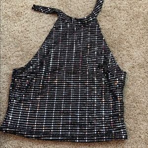 Shiny Halter top